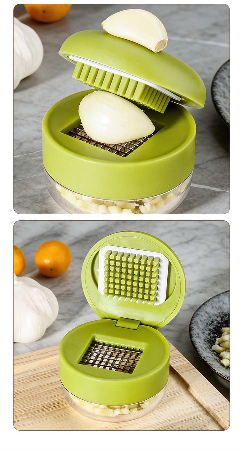 Manual garlic mincer, compact, multifunctional