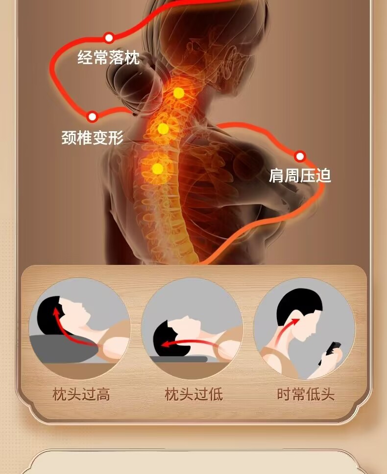 Electric heated bone pillow adjustable temperature