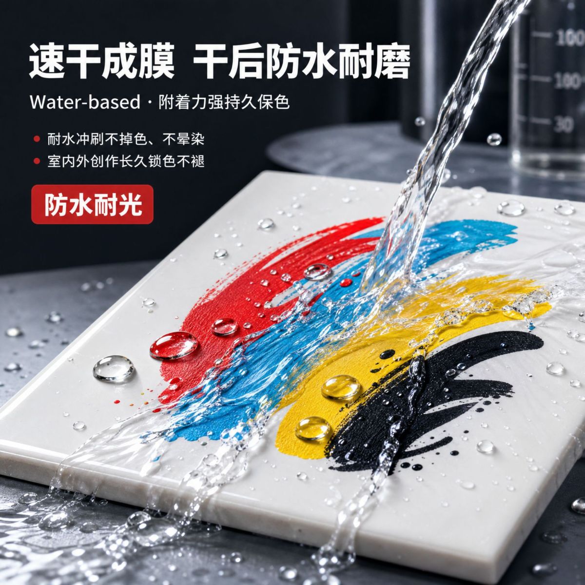 跨境直液式丙烯马克笔软头大容量彩色套装diy涂鸦美术绘画水彩笔
