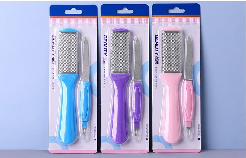 Edelstahl-Fußfeile Pedikür-Set 2-in-1