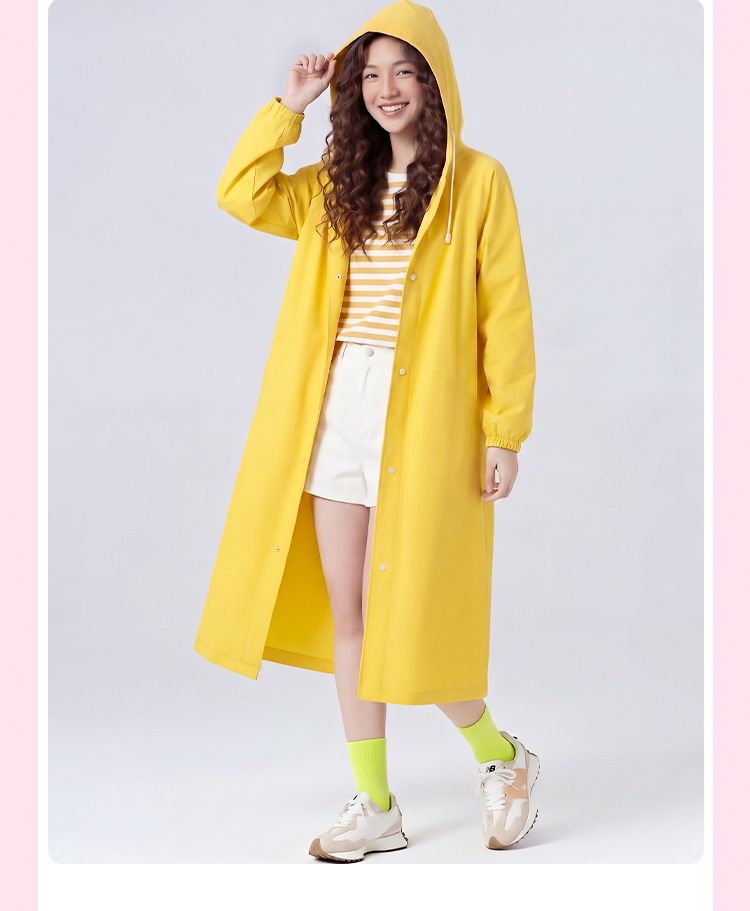 Disposable EVA rain poncho, thickened long style