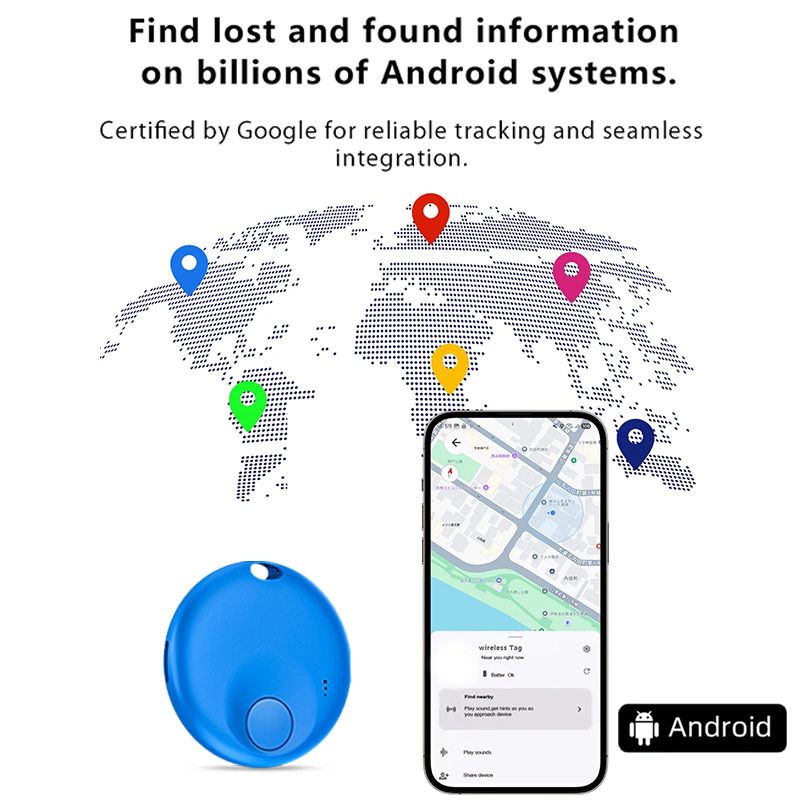 Google Android bulucu, kayıp önleyici cihaz, Find Hub, araba, eşya ve bagaj takip cihazı için uygundur.