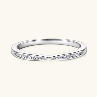 Moissanit Ring für Damen mit Sternendesign, Silber