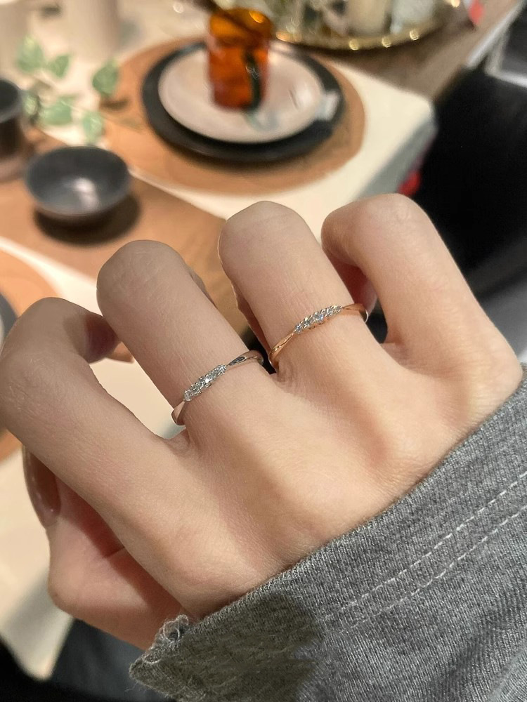 Starry Sky Pave Diamond Ring Adjustable Elegant