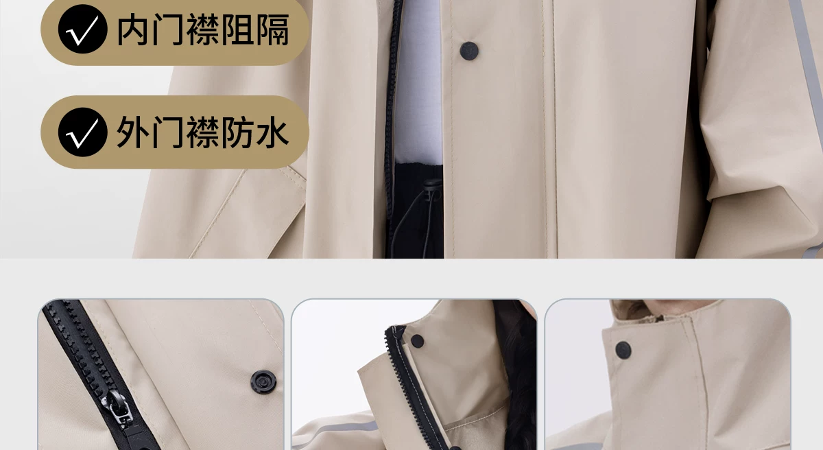 Long raincoat, full body protection, waterproof, motorcycle and bike