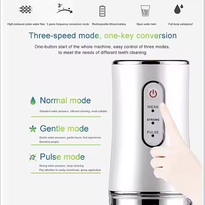 Portable electric oral irrigator, tartar remover