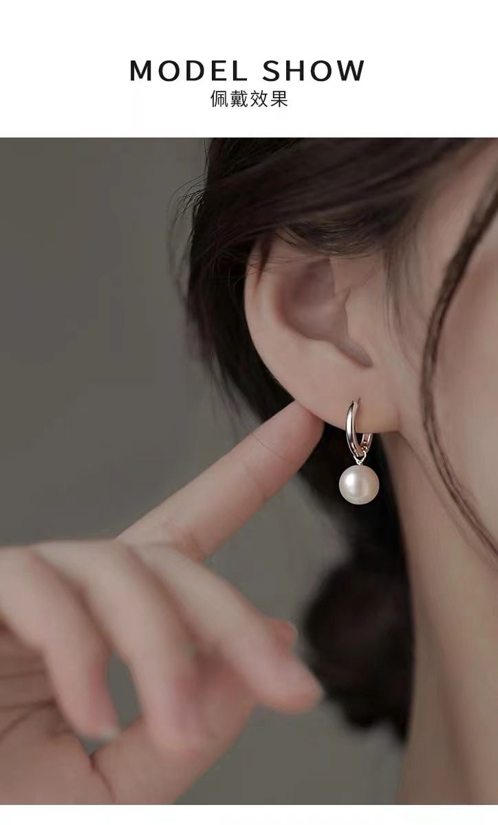 925 sterling silver pearl earrings luxury women's earrings