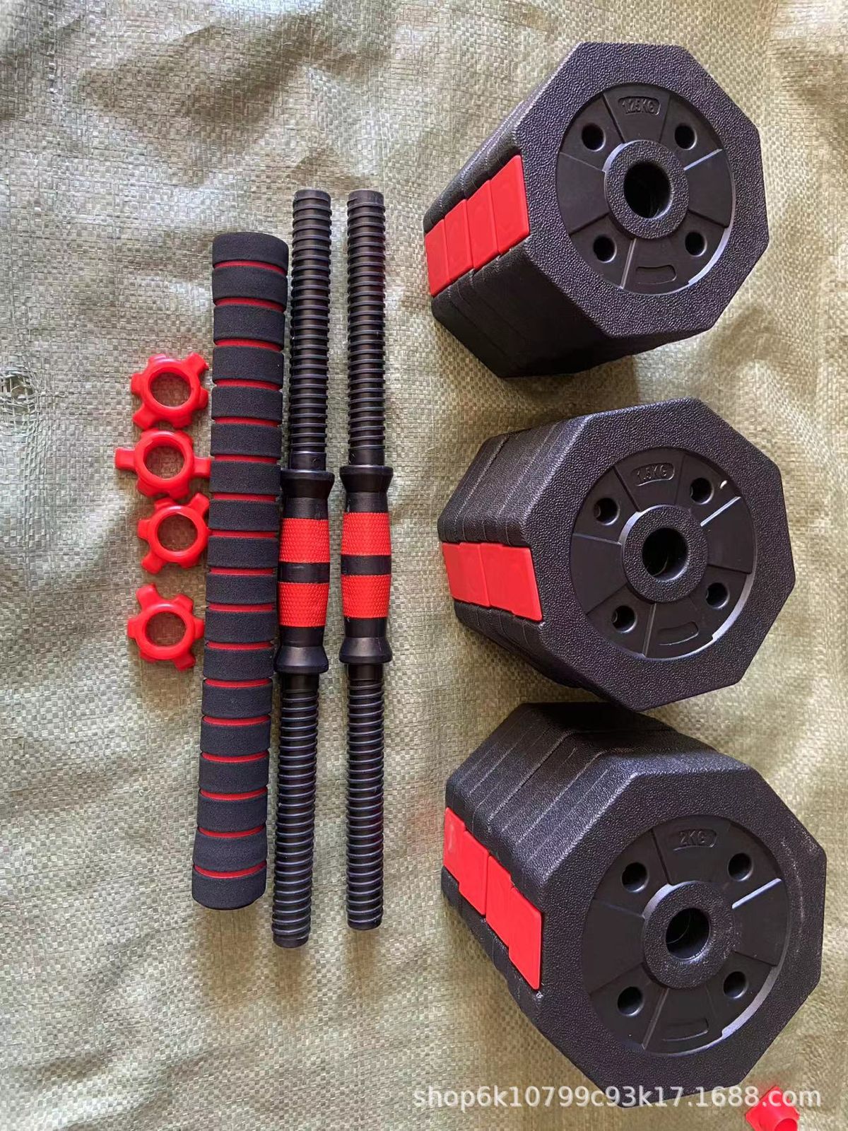 Sekizgen dambıl erkek spor fitness ayarlanabilir set kombinasyonu halter gençlik yurdu öğrencileri ağırlığı artırmak için kullanabilir