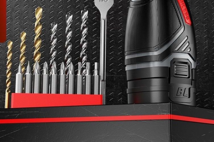 Brushless lithium electric drill set multifunctional