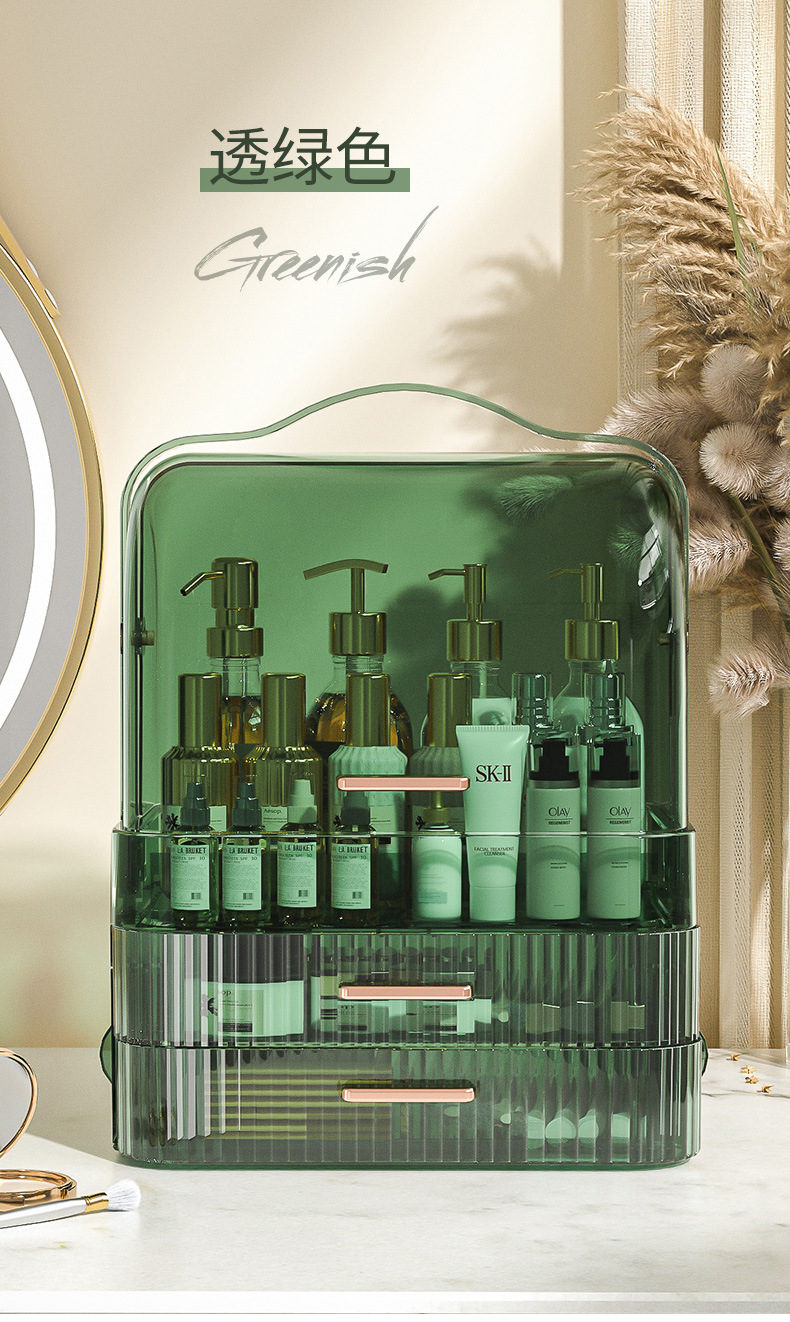 Cosmetic Storage Box with Drawers Large Capacity Organizer