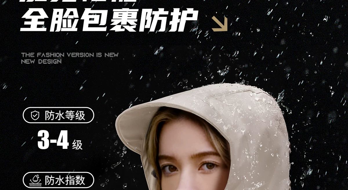 Long raincoat, full body protection, waterproof, motorcycle and bike