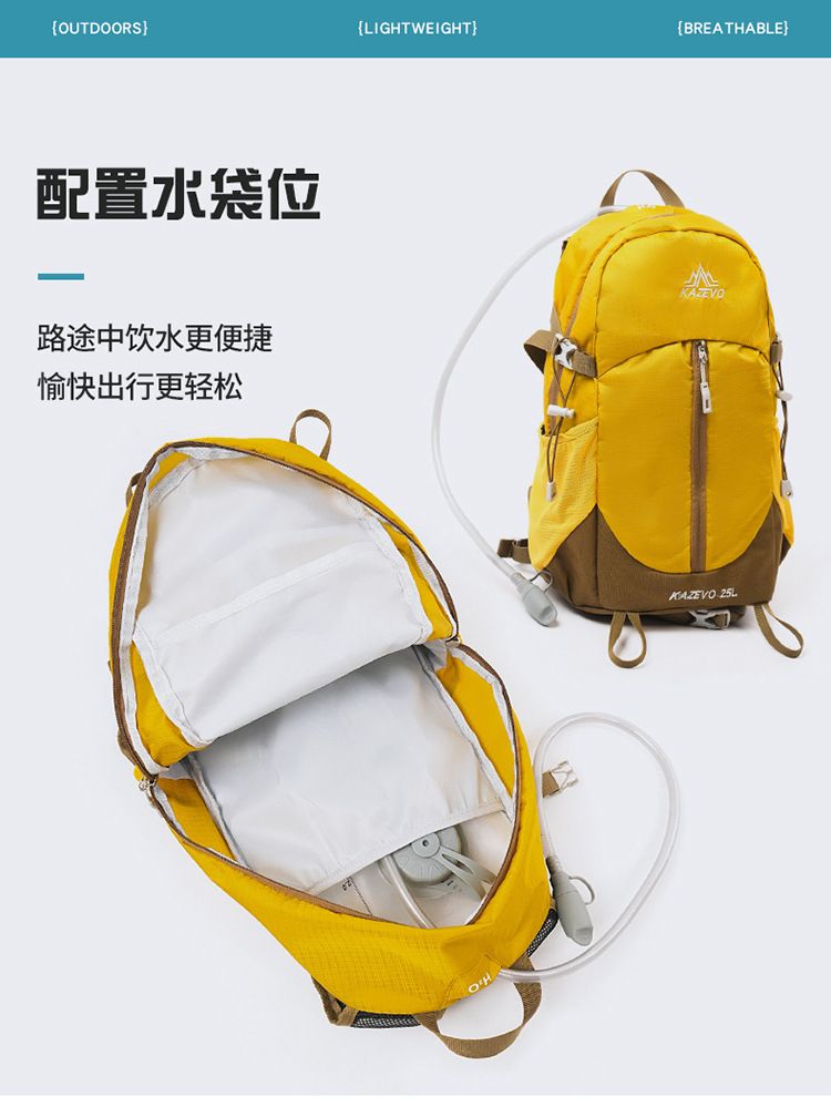 Hiking and trekking backpack, lightweight, multifunctional