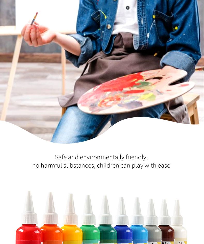 Acrylfarbe 24 Farben, Kinder-Malfarbenset