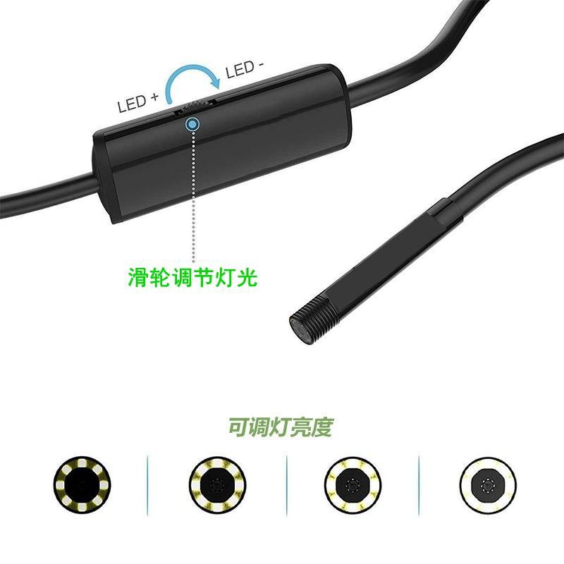 USB endoscope camera, long cable, phone compatible, sewer inspection