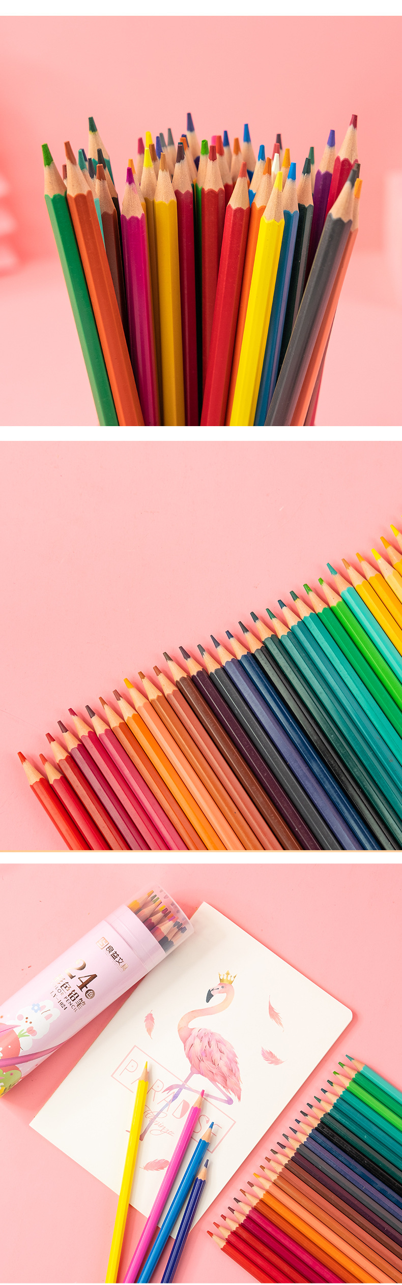 Çocuk renkli yağlı pastel seti, kova ambalaj ve kalem