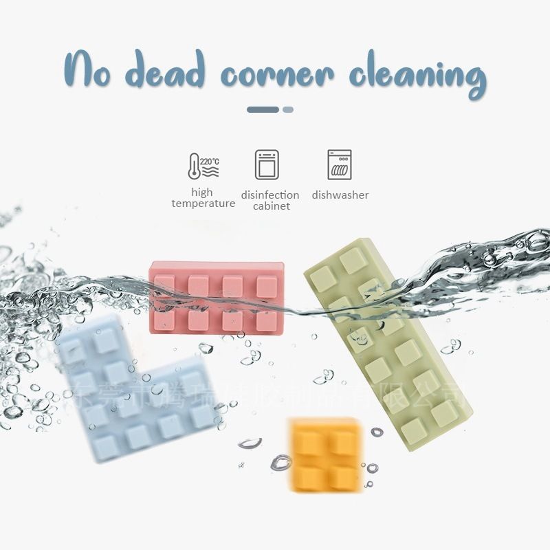 Baby silicone large blocks, chewable stacking toy