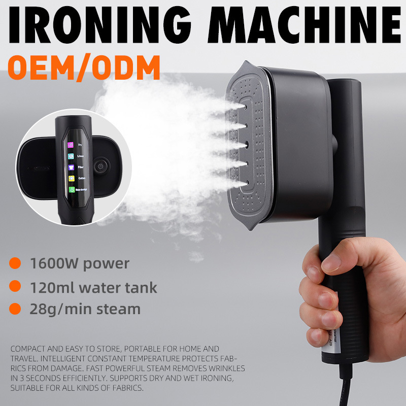 Portable handheld garment steamer, wall-mounted