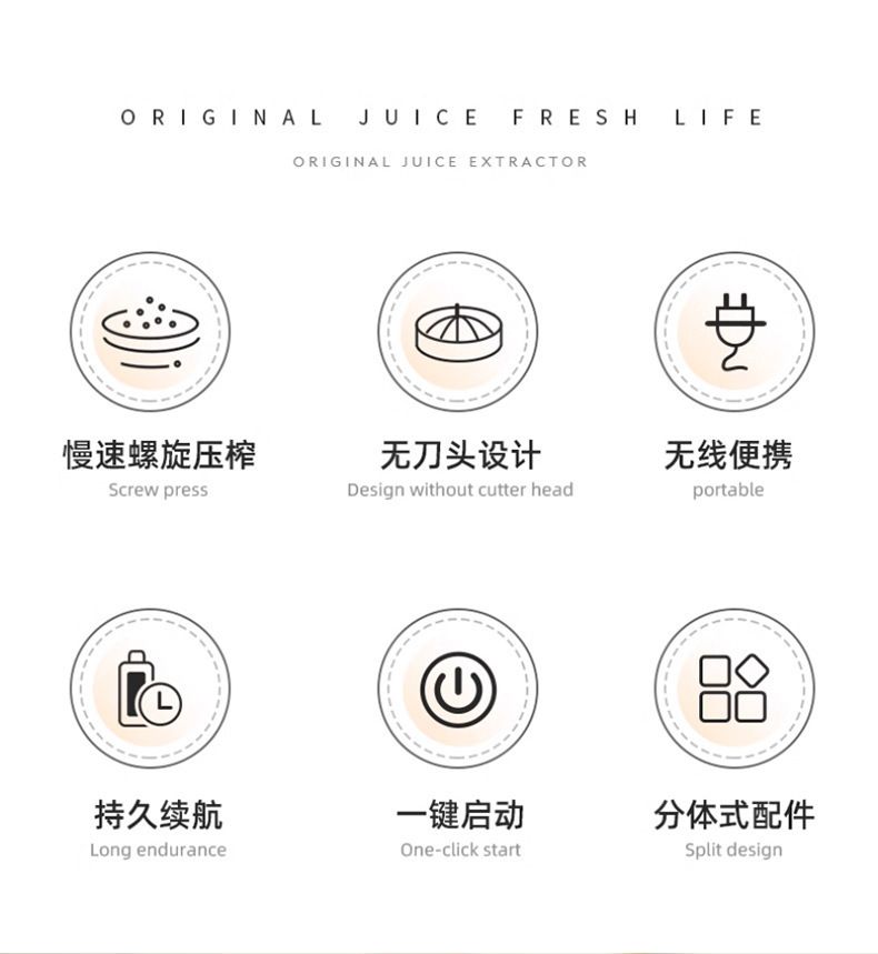 跨境家用果汁机家用榨汁机分离便携榨汁机迷你搅拌杯多功能