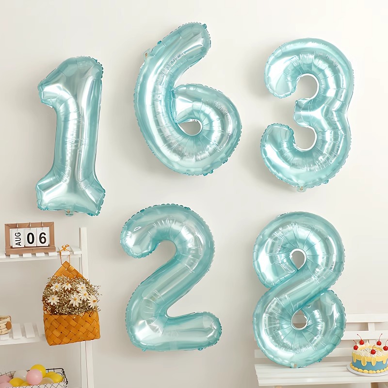 32 inç Mavi Kristal Jöle Sayı Balonu Doğum Günü Partisi