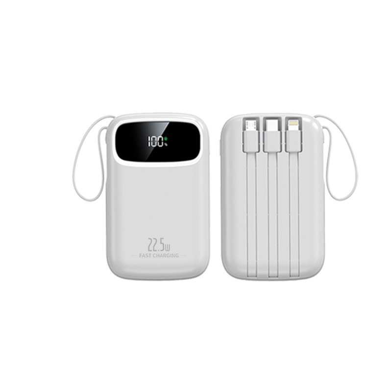 Powerbank Mini Hochleistung 20000mAh 3C-Zertifiziert Ultra-Schnellladestation Powerbank mit integriertem Kabel Mobiler Stromspeicher - 12