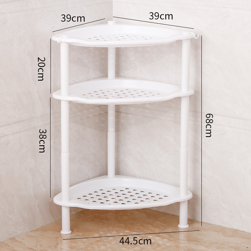 Kitchen Storage Rack Floor-Standing Multi-Layer Fruit and Vegetable Seasoning Organizer Bathroom Basin Bucket Triangle Storage Shelf - 12
