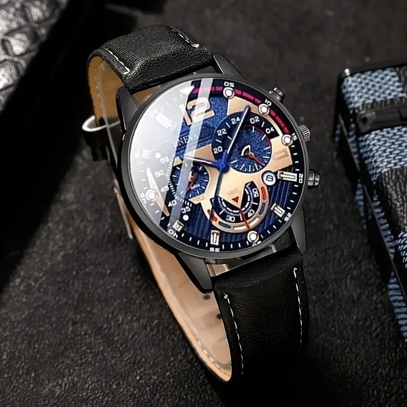 Men's quartz watch six-hand calendar luminous - 1