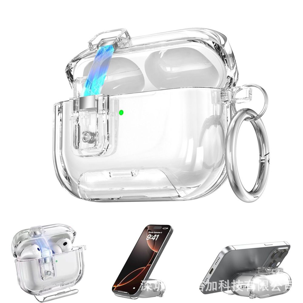 Transparent Magnetic Protective Case for AirPods Pro 3 and AirPods 4
