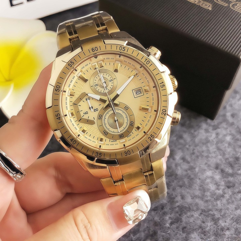 Business Men's Wristwatch Gold Waterproof Luxury Quartz