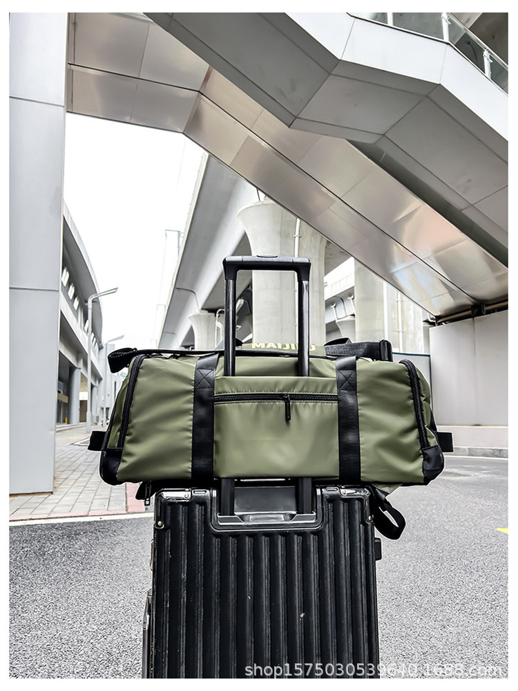 Large capacity sports travel bag with dry-wet separation and yoga storage