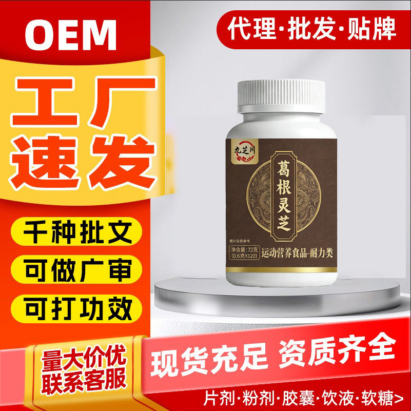 现货速发九芝川葛根灵芝片运动营养耐力类特殊膳食营养补充剂