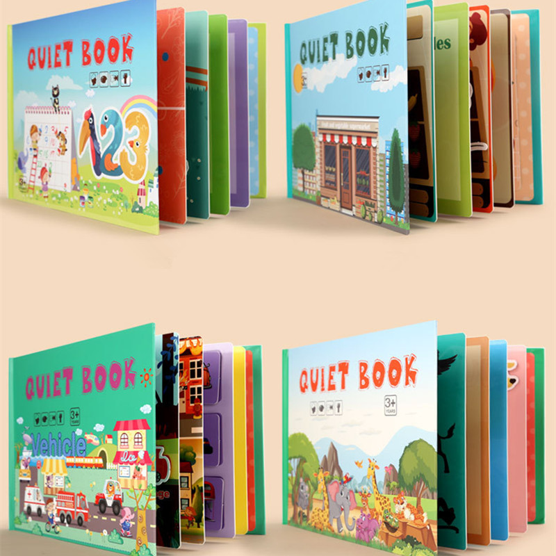 Klettband-Baby-Reißbuch, wiederverwendbar, Kindergarten - 1