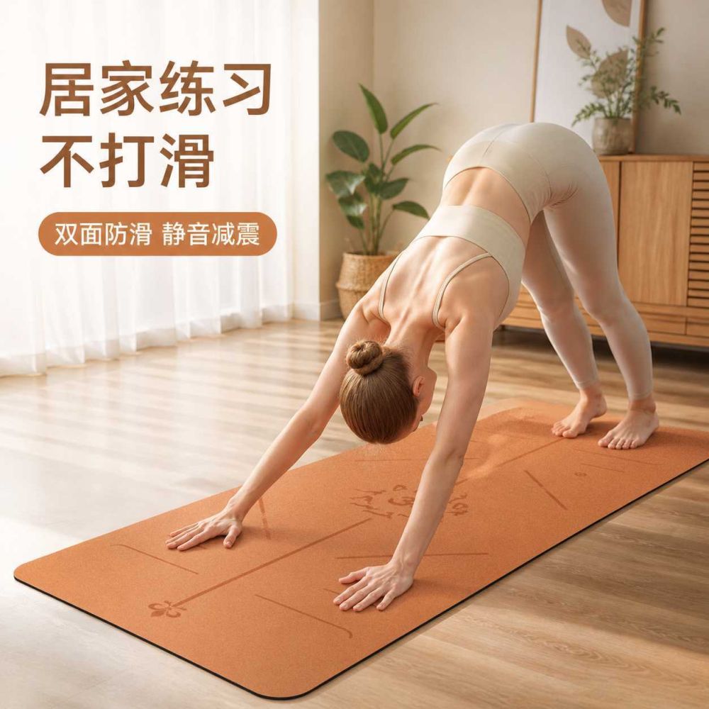 跨境加厚加宽80椰丝磨砂PU瑜伽垫专业健身运动防滑橡胶垫无味耐用