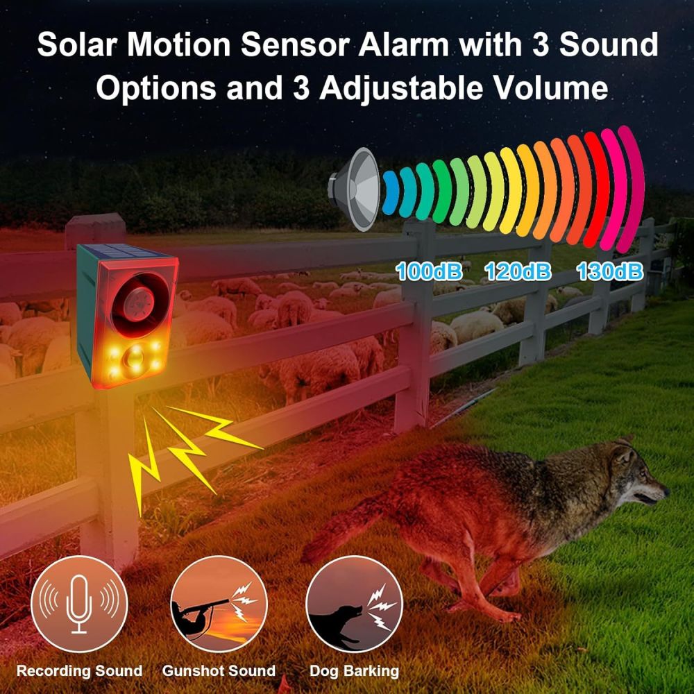 Solar Alarm Repeller 911N, Waterproof, High-Volume Horn - 1