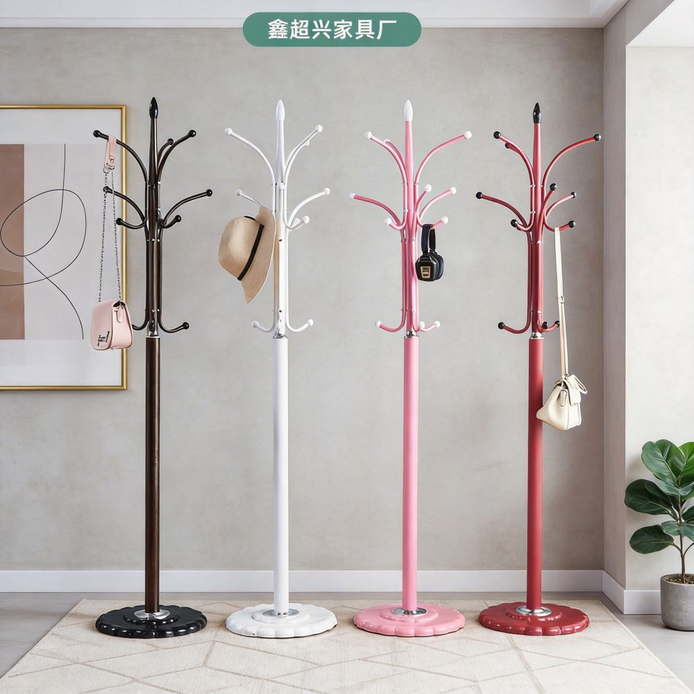 Iron Coat Rack with Legs for Bedroom and Living Room, Marble Pattern