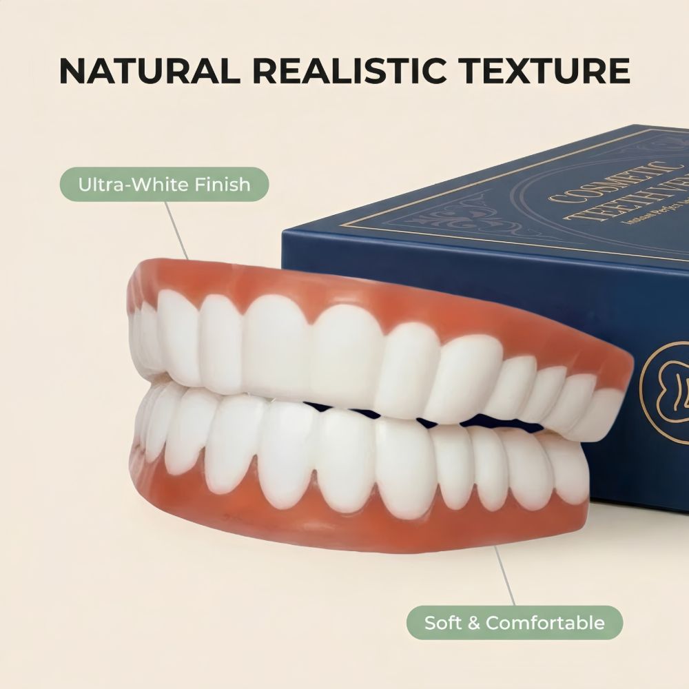 Artificial Fake Tooth Cover Set Cosmetic Teeth Beautiful Smile Q-11+20g Dental Gum New Arrival Realistic Full Coverage Tooth Veneer