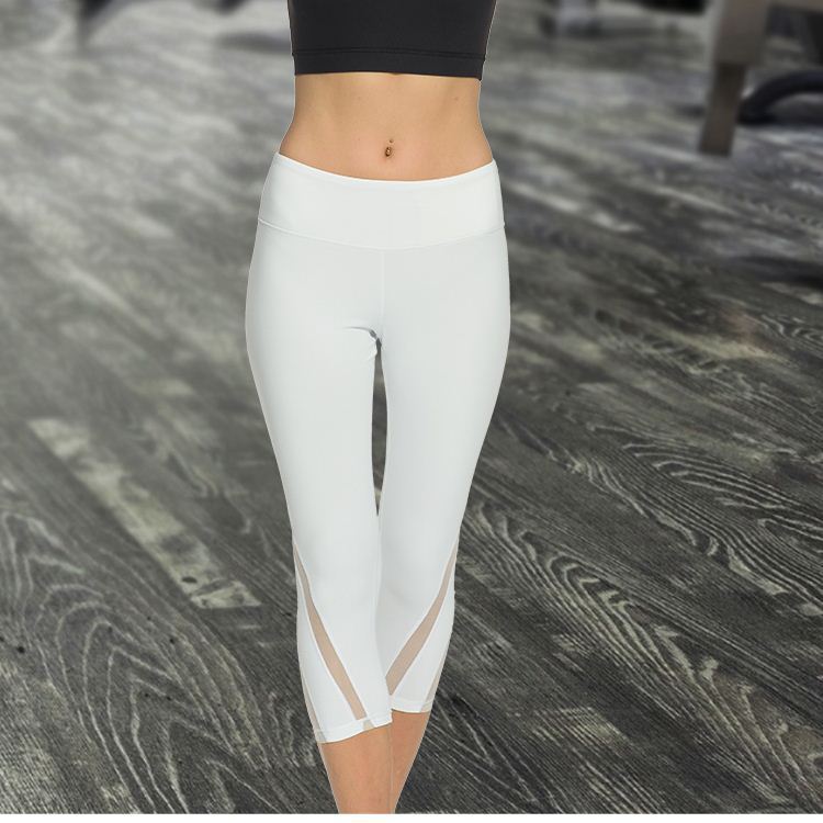 Grenzüberschreitende lässige Yogahose mit Mesh-Einsätzen, sportliche enge atmungsaktive Sport-Yoga-Leggings aus Yiwu für Damen, A5073