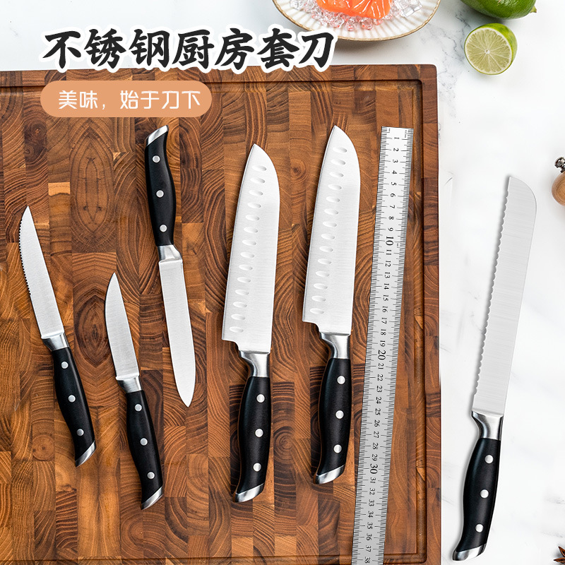 Edelstahl-Messerset 5cr15, Kochmesser für Fleisch und Obst