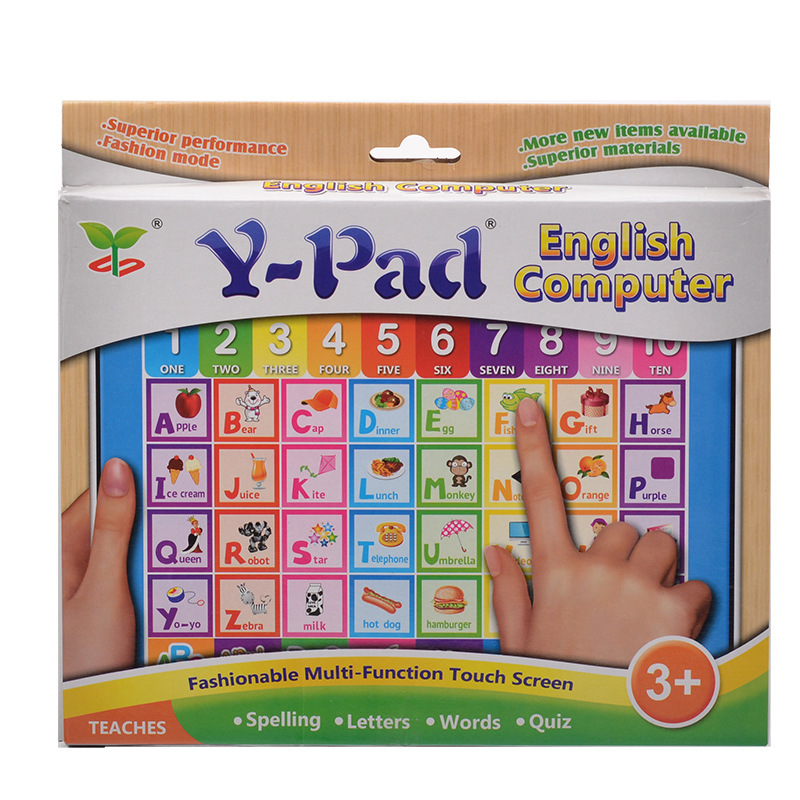 Neues grenzüberschreitendes ABC-Lerntablet auf Englisch, Touch- und Sprachlesestift-Lernmaschine für Fremdsprachen, intelligentes Frühförderspielzeug für Kinder