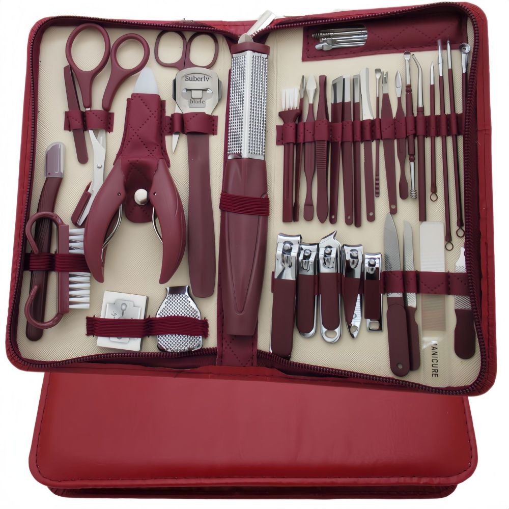 Nail care set, 42-piece with clippers and tweezers - 1