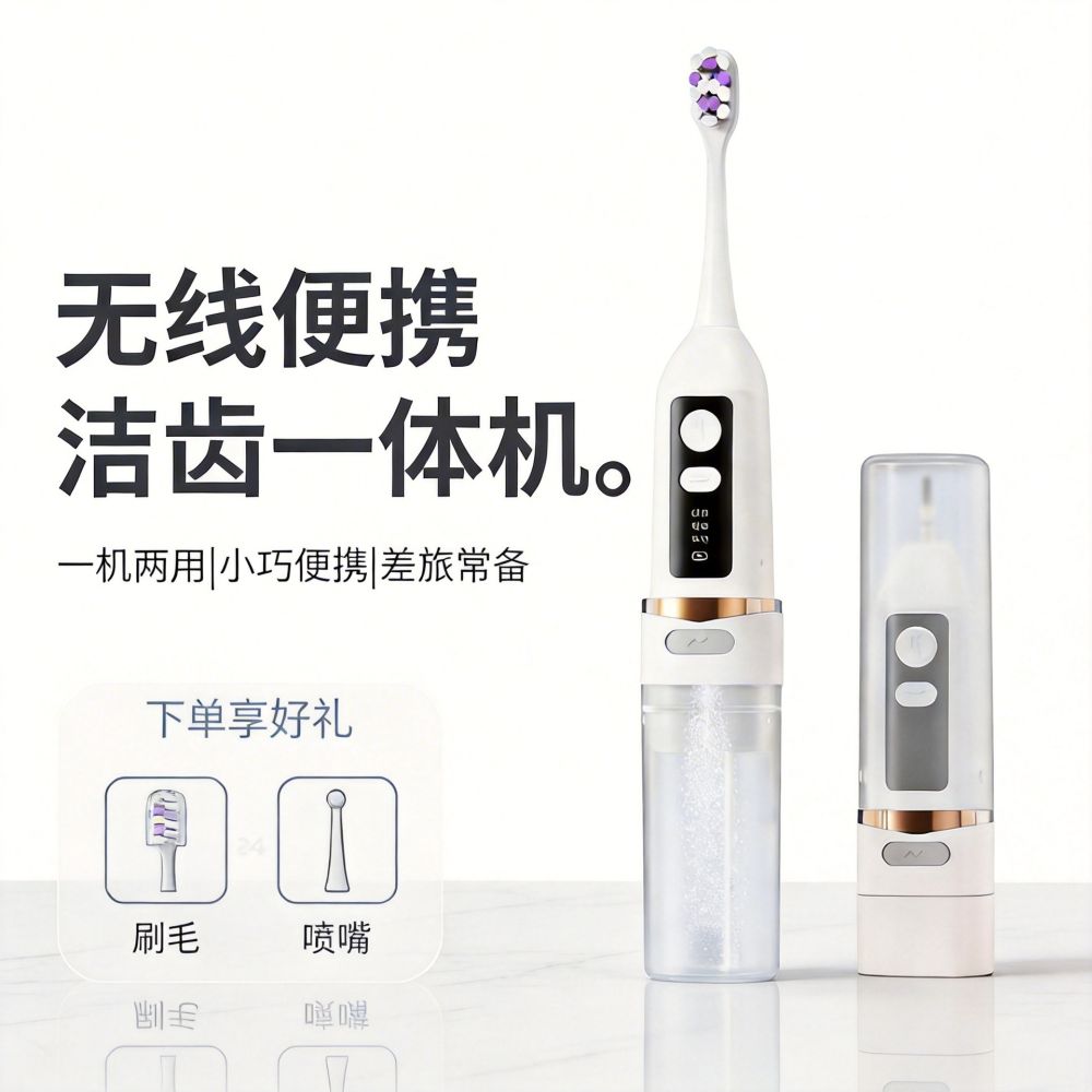 全球跨境电动冲牙器洗牙器牙刷高频多功能口腔清洁器智能便携式