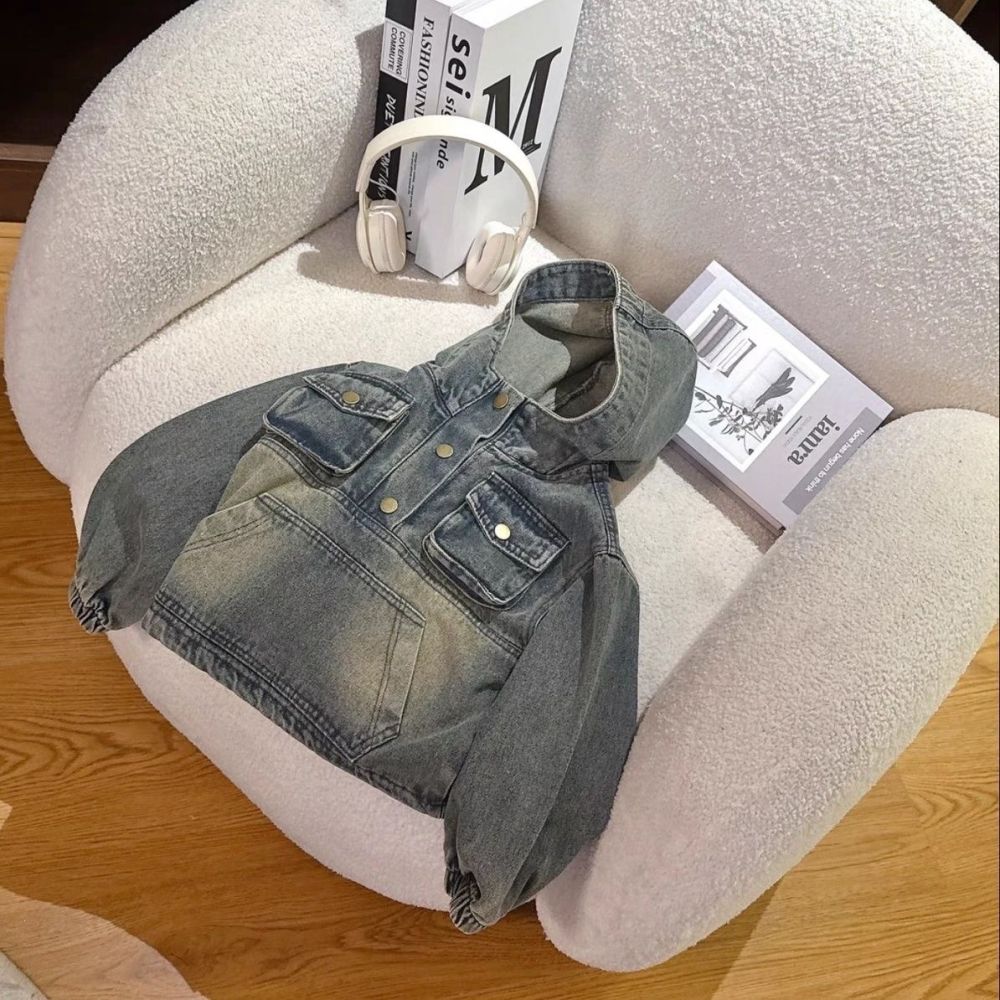 Jungen Jeans-Zweiteiler mit Langarm-Oberteil