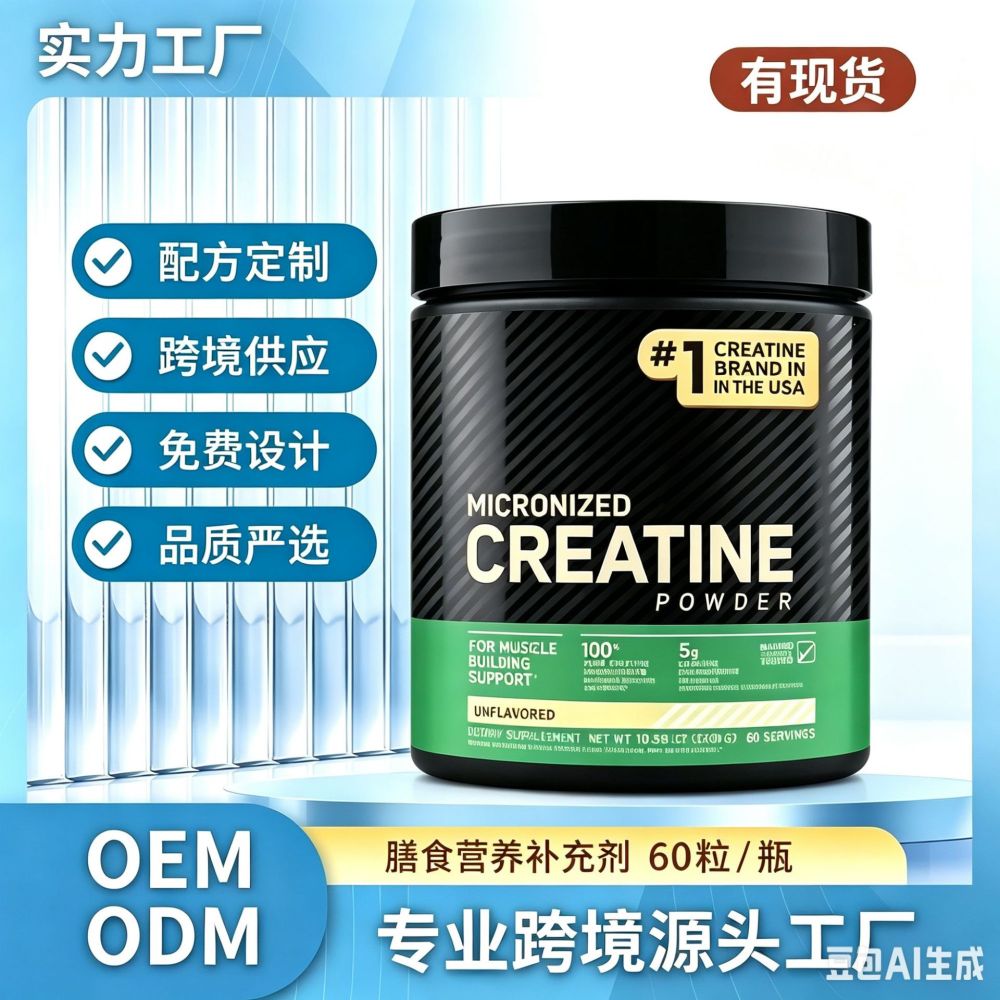 现货亚马逊tk跨境专供Lactalbumin Powder微粉化肌酸一水合物原味