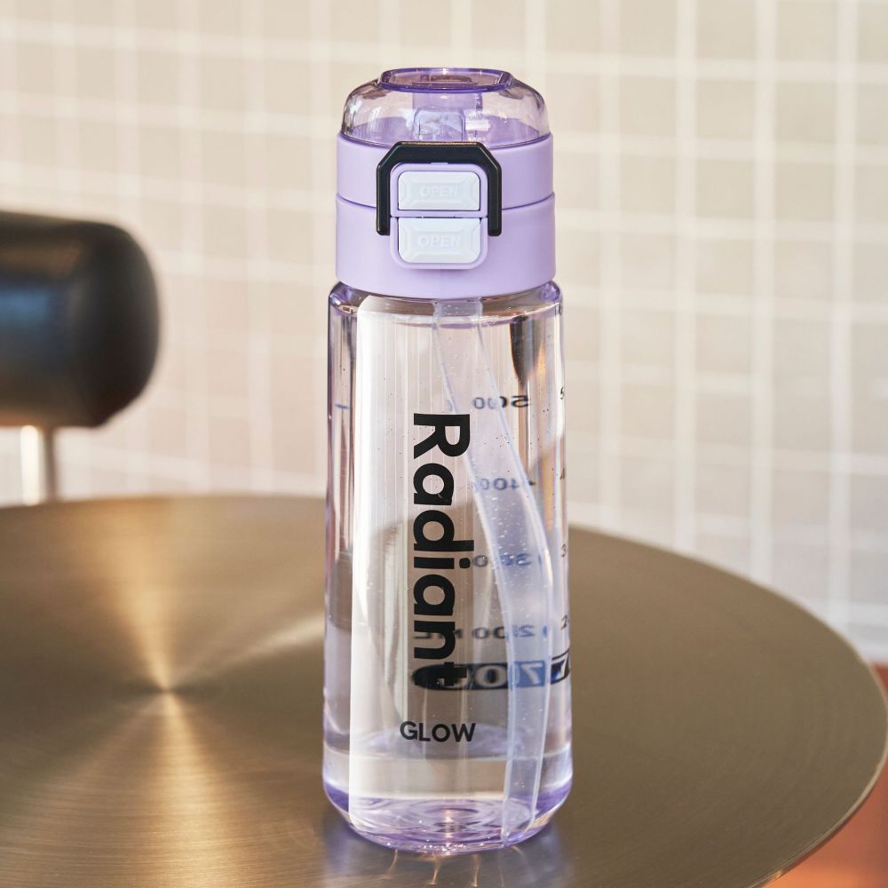 Fuxing doppelte Trinkbecher tragbar offene Sommer-Kunststoff-Wasserflasche hochwertiger Sporttrinkbecher mit Deckel zum Öffnen Strohhalm-Becher für Herren und Damen - 10