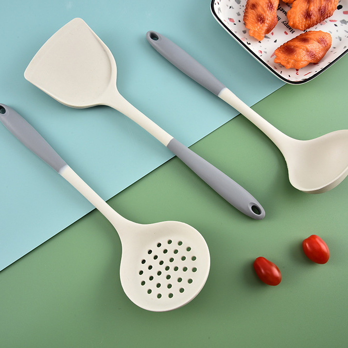 Silikon spatula, ev pişirme spatulası, mutfak yapışmaz spatula, yüksek sıcaklığa dayanıklı çorba kaşığı, kevgir, mutfak eşyaları seti - 2