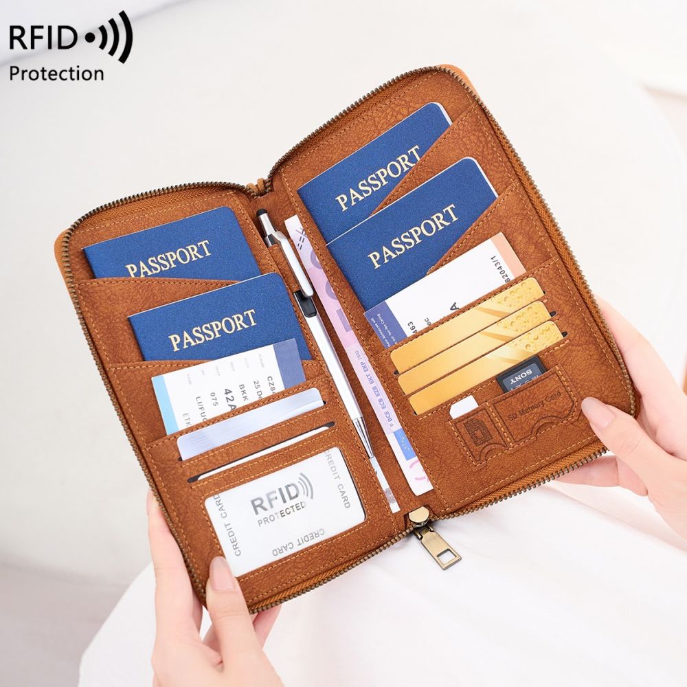 RFID-Reisepass-Tasche, magnetisch blockierend