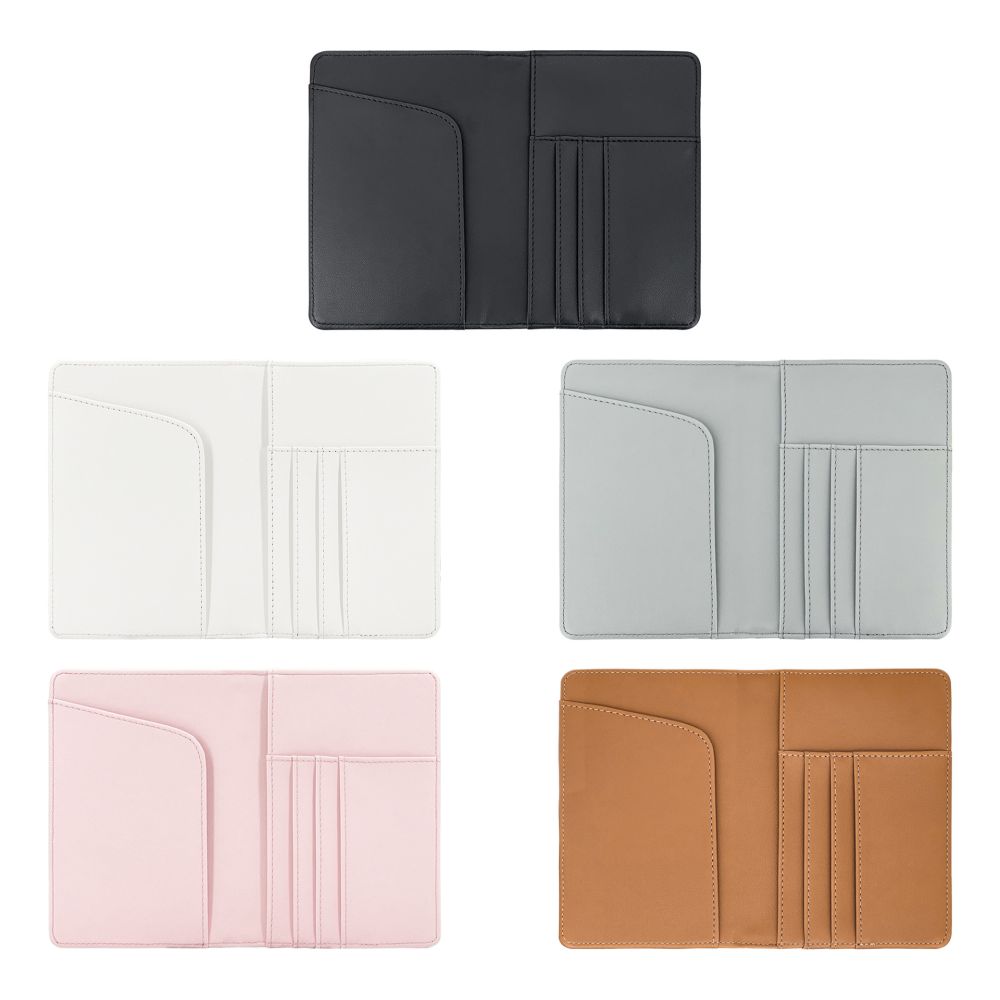 Heat Transfer Sublimation Passport Holder Multi-function Passport Card Case ID Card Holder Travel Long Style Pure Color Passport Cover Wholesale