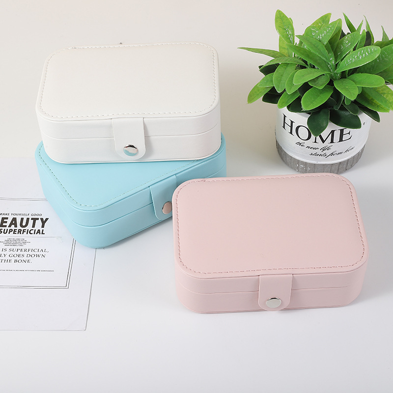 Necklace Ring Jewelry Storage Box Girl Style Portable Jewelry Box Small Earring Ring Jewelry Box - 5