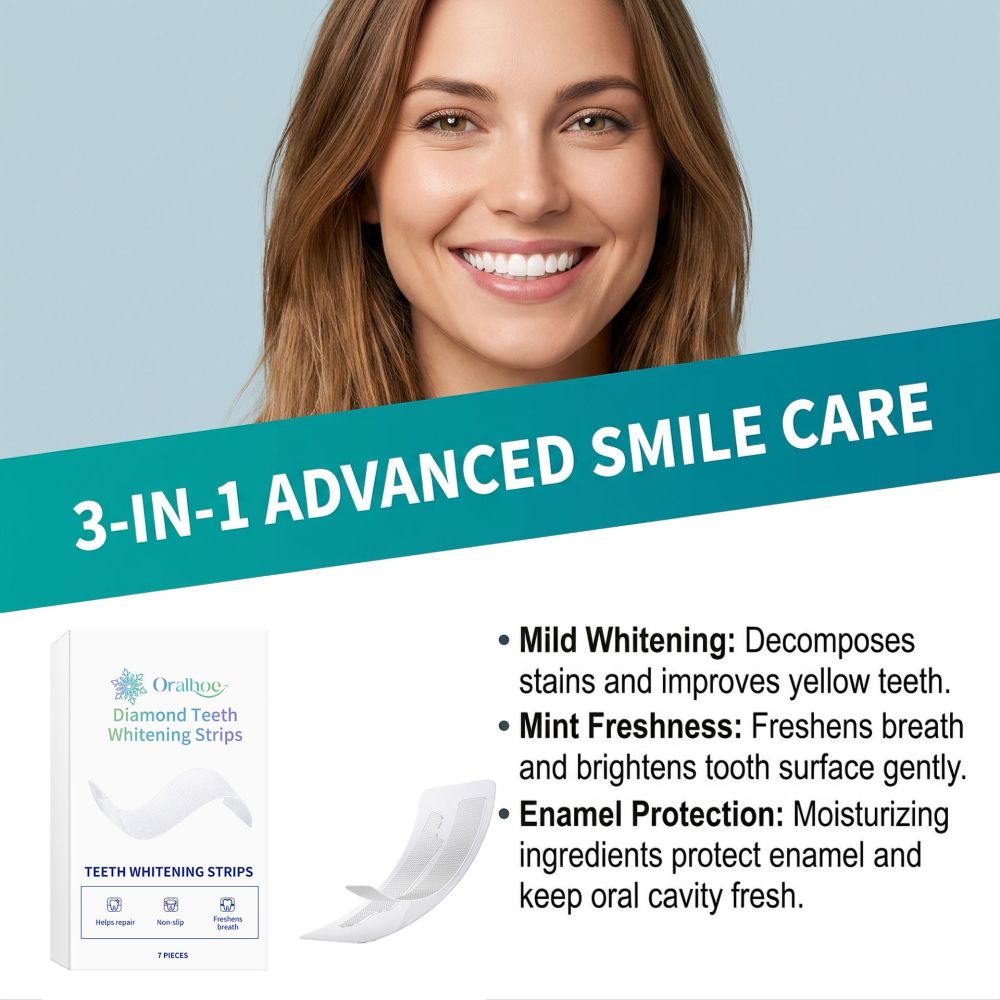 Oralhoe Brightening Tooth Strips, Enamel Protection