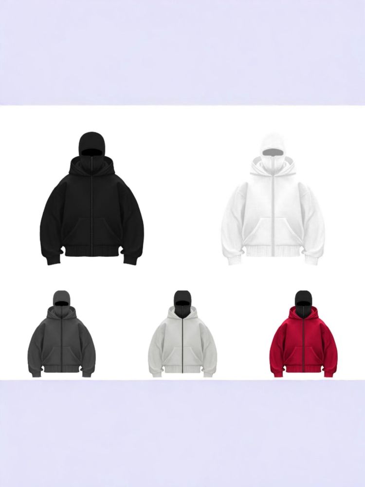 Cross-Border Spring/Autumn New Style Unique Design Double-Layer Hooded Zip Sweatshirt Jacket Loose Street Style Unisex Couples