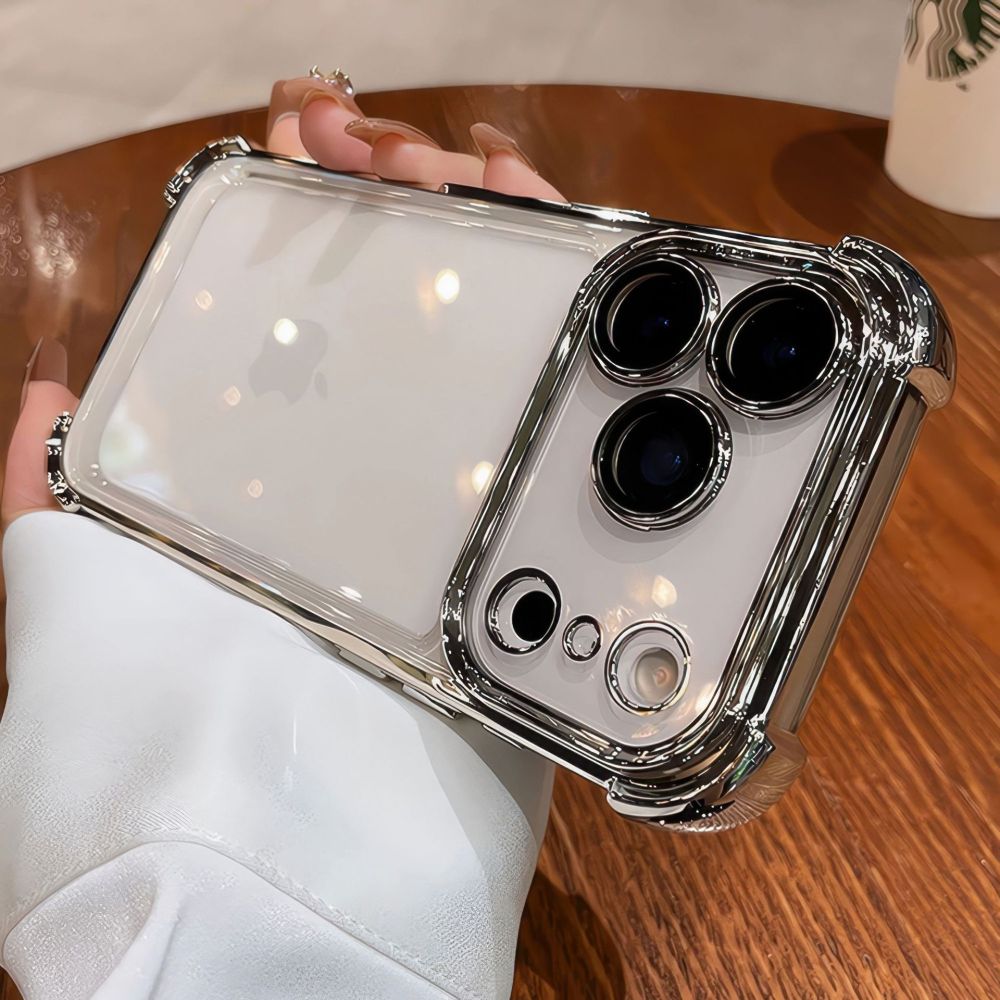 Schutzhülle für Apple iPhone 17 mit vierkantigen stoßdämpfenden Airbags, iPhone 17 Pro Electroplating Schutzhülle Herstellerdirektverkauf